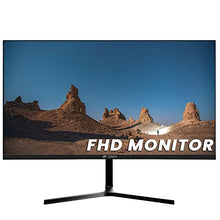 Load image into Gallery viewer, CRUA 22 Inch Computer Monitor, Full HD(1920x1080P) 75HZ VA Desktop Display, 3 Sides Zero Frame 178° Wide View Angle PC Monitor with Eye-Care Technology, Support VESA, VGA&amp;HDMI Port-Black
