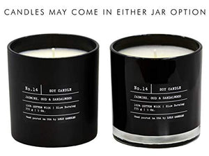 Lulu Candles | Jasmine, Oud & Sandalwood | Luxury Scented Soy Jar Candle | Hand Poured in The USA | Highly Scented & Long Lasting- 9 Oz. NO LID
