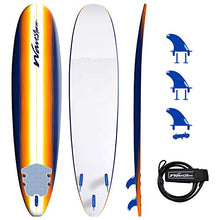 Load image into Gallery viewer, Wavestorm 8ft Classic Longboard Surfboard (Org Burst), AZ22-WSSF800-ORG
