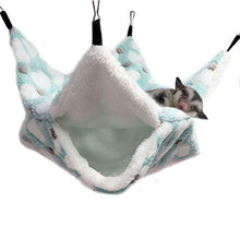 Load image into Gallery viewer, Oncpcare Small Pet Cage Hammock, Bunkbed Sugar Glider Hammock, Guinea Pig Cage Accessories Bedding, Warm Hammock for Parrot Ferret Squirrel Hamster Rat Playing Sleeping

