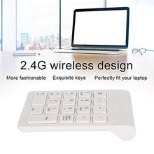 Load image into Gallery viewer, Lightweight Numeric Keypad, Wireless Keyboard, Nummer Keyboard, 18 Keys for PC(White)
