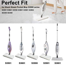 Load image into Gallery viewer, FFsign 6 Pack Replacement Washable Microfiber Steam Mop Pads for Shark Steam Pocket Mop Hard Floor Cleaner S3501 S3550 S3601 S3601D S3801 S3801CO S3901 SE450 S2901 S2902, 6 Pcs Cleaning Steamer Pad
