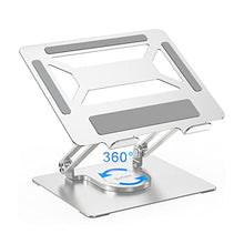 Load image into Gallery viewer, BoYata Laptop Stand for Desk, Adjustable Computer Stand with 360° Rotating Base, Ergonomic Foldable Laptop Riser Holder for Collaborative Work, Compatible with All MacBook Pro/Air, Notebook up to 17"
