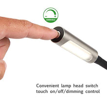 Load image into Gallery viewer, acegoo Bedside Reading Light Dimmable LED Desk Lamp with Bendable Neck Rotatable Light Source, Portable Minimalist Task Table Light for Kids/Bedrooms/Office/Dorm/Computers, Lamp Head Touch Control
