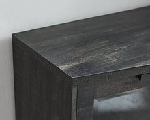 Load image into Gallery viewer, Home Source Jill Zarin Espresso Bar Cabinet with Curved Glass Doors
