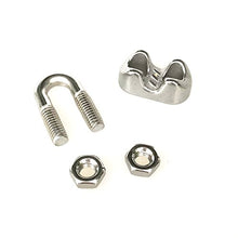 Load image into Gallery viewer, HEVERP 20PCS 1/8 Inches M3 Stainless Steel Wire Rope Cable Clip Clamp
