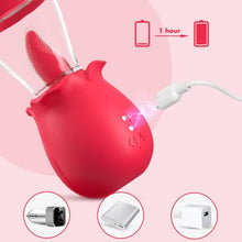 Load image into Gallery viewer, Rose Toy for Woman-Rose Sucking Sex Toy, 3 in 1 Sucking &amp;Licking Rose Vibrator-Dildo G Spot Vibrator Nipple Stimulator,Clitoral Sucking Sex Toy for Couples, Personal Massager Adult Sex Toys for Women
