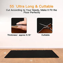 Load image into Gallery viewer, Office Chair Mat for Hardwood &amp; Tile Floor, 55"x35" Computer Gaming Rolling Chair Mat, Under Desk Low-Pile Rug, Large Anti-Slip Floor Protector for Home Ofiice (Black)

