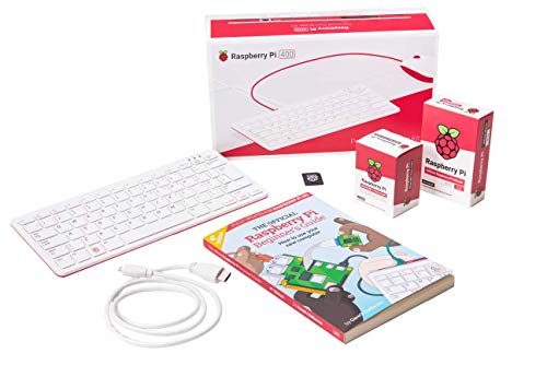 Raspberry Pi 400 All-in-One Quad-Core 64 Bit 4GB Ram Dual Band WiFi Bluetooth 5.0 BLE Dual 4K Output Complete Personal Computer Kit Built Into A Compact Keyboard – You just Need to add a Monitor! 