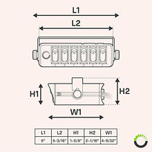 Load image into Gallery viewer, 6-Gang 12V Rocker Switch Box [40 Amp Max.] [12 AWG Wires][12 Volt DC] SPST On/Off Rocker Toggle Switch Panel Box for Auto Automotive Lights Car Marine Boat Truck Vehicles &amp; More
