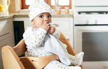Load image into Gallery viewer, Burt's Bees Baby - 5 Pack of Burp Cloths, 100% Organic Cotton (1 Cloud, 1 Solid Color, 1 Honey Bee Print, 1 Stripe, 1 Alphabet Bee Print, Sky)
