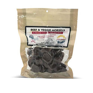 Fresh Is Best Freeze Dried Raw Beef & Veggie Morsels, Made in The USA, Natural, Healthy Dog & Cat Treats