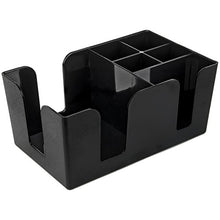 Load image into Gallery viewer, Bar Napkin &amp; Utensil Caddy - 6 Compartment Organizer for Holding Restaurant Beverage Supplies, Cocktail Napkins &amp; Accessories by Cocktailor
