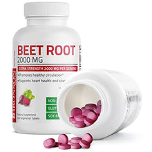 Load image into Gallery viewer, Bronson Beet Root 2000mg Extra Strength 2000mg Per Serving, Promotes Healthy Circulation Supports Heart Health &amp; Stamina, Non-GMO, 250 Vegetarian Tablets
