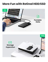 Load image into Gallery viewer, UGREEN 2.5&quot; Hard Drive Enclosure USB C 3.1 Gen 2 to SATA III 6Gbps for SSD HDD 9.5 7mm External Hard Drive Disk Case with UASP Compatible with WD Seagate Toshiba Samsung Hitachi PS4 Xbox Router
