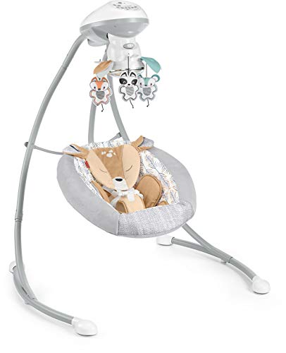Fisher-Price Fawn Meadows Deluxe Cradle 'n Swing, dual motion baby swing with music, sounds, and motorized mobile [Amazon Exclusive]