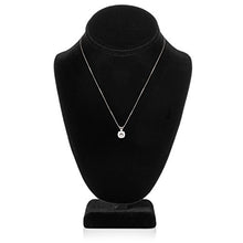 Load image into Gallery viewer, 14K Solid White Gold Pendant Necklace | Round Cut Cubic Zirconia Solitaire | 2.0 Carat | 16 Inch .60mm Box Link Chain | With Gift Box

