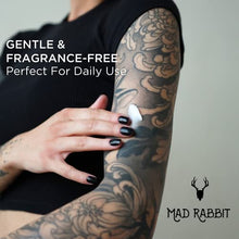Load image into Gallery viewer, Mad Rabbit Replenish Tattoo Body Lotion - Unscented Lotion for Inked &amp; Non- Inked Skin, Non-Greasy &amp; Silicone-Free w/ Natural Ingredients, Lightweight &amp; Long-Lasting Hydration for Daily Use
