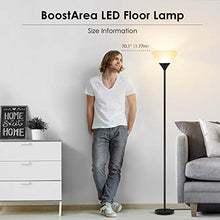 Load image into Gallery viewer, Floor Lamp - Standing Lamp, 9W LED Floor Lamp, Energy Saving &amp; 50,000hrs Long Lifespan, 3000K Warm White, Eye-Caring, Torchiere Floor Lamps for Bedroom, Living Room, Office, Reading, Black Floor Lamps
