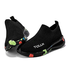 Load image into Gallery viewer, TOLLN Toddler Sneakers Boys &amp; Girls Walking Running Daily Shoes Mulblack (12 Little Kid)&amp;EU30
