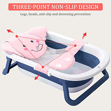 Load image into Gallery viewer, AIR&amp;TREE Baby Bath Seat Support Net, Quick Drying, Adjustable, Comfortable, Non-Slip, Infant Bathtub Sling Shower Mesh for a Tub, with Safety Support Corner (Pink Elephant)
