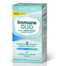 Load image into Gallery viewer, Ginseng Immune Support by Immune Duo, American Ginseng Extract, Dietary Supplement, Naturally Derived, 60 Capsules, 200mg, Multi
