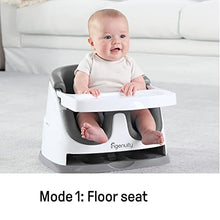 Load image into Gallery viewer, Ingenuity Baby Base 2-in-1 Booster Feeding and Floor Seat with Self-Storing Tray, Slate
