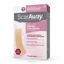 Load image into Gallery viewer, ScarAway Advanced Skincare Silicone Scar Sheets for C-Sections, Reusable Sheets (1.5” x 7”) for Hypertrophic and Keloid Scars from Injury, Burn, Surgery and more
