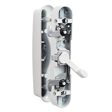 Load image into Gallery viewer, Sliding Glass Door Handle Replacement Set, Patio Mortise Lock 45° Fits 4-15/16” Screw Hole Spacing, White Diecast Non-keyed Reversible Design
