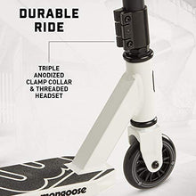 Load image into Gallery viewer, Mongoose Rise 100 Youth and Adult Freestyle Kick Scooter, High Impact 110mm Wheels, Bike-Style Grips, Lightweight Alloy Deck, White/Red

