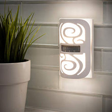 Load image into Gallery viewer, GE LED Motion Sensor Night Light, Motion-Boost, Plug-in, Dusk-to-Dawn, Energy Efficient, UL-Certified, Ideal Nightlight for Bedroom, Bathroom, Kitchen, Hallway, 58561, White Swirl, 1 Pack

