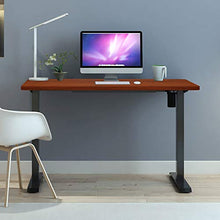 Load image into Gallery viewer, Flexispot Standing Desk, 48 x 24 Inches Height Adjustable Desk, Electric Sit Stand Desk Home Office Desks Whole-Piece Desk Board (Black Frame + 48 in Mahogany Top)
