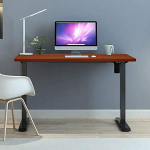 Flexispot Standing Desk, 48 x 24 Inches Height Adjustable Desk, Electric Sit Stand Desk Home Office Desks Whole-Piece Desk Board (Black Frame + 48 in Mahogany Top)