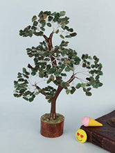 Load image into Gallery viewer, FASHIONZAADI Green Aventurine Gemstone Chakra Bonsai Tree Healing Crystals Chakra Trees Reiki Stone Goodluck Chakras Crystal Home Office Living Room Table Décor Gift Size 10-12 Inch (Silver Wire)

