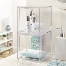 Load image into Gallery viewer, STORi Audrey Stackable Cosmetic Organizer Drawers 6-3/4&quot; Tall | set of 2 Clear
