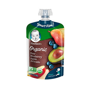 Gerber Purees Organic 2nd Foods Baby Food Fruit & Veggie Variety Pack, 3.5 Ounces Each, 18 Count