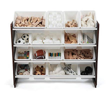 Load image into Gallery viewer, Humble Crew Extra-Large Toy Organizer, 16 Storage Bins, Espresso/White
