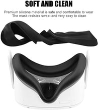 Load image into Gallery viewer, Head Strap for Oculus Quest 2, Halo Strap &amp; Silicone Face Cover Set - Adjustable Replacement for Elite Strap - Accessories for VR - Reduce Face Pressure Comfortable Soft Touch (White)
