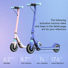Load image into Gallery viewer, Segway Ninebot eKickScooter ZING E8 Kids Electric Kick Scooter for Boys and Girls, Lightweight and Foldable, New Cruise Mode, Blue
