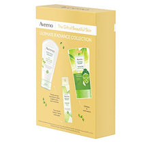 Load image into Gallery viewer, Aveeno Ultimate Radiance Collection Skincare Gift Set with Brightening Daily Face Scrub, Peel-Off Face Mask, and Infusion Drops, Evens Skin Tone for Softer, and Glowing Skin, 3 items
