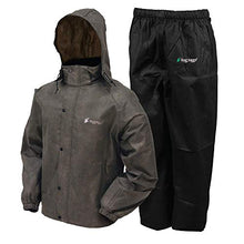 Load image into Gallery viewer, FROGG TOGGS Men&#39;s Classic All-Sport Waterproof Breathable Rain Suit , Stone Jacket/Black Pants, X-Large
