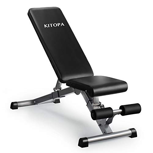 Adjustable Weight Bench, Kitopa Utility Workout Bench for Home Strength Training, Gym Incline Decline Bench for Full Body Exercise