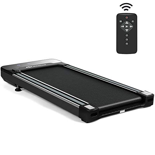 Goplus Under Desk Electric Treadmill, with Touchable LED Display and Wireless Remote Control, Built-in 3 Workout Modes and 12 Programs, Walking Jogging Machine for Home/Office