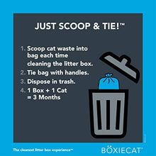 Load image into Gallery viewer, Boxiecat Scoop &amp; Tie Litter Bags – Cat Litter Clump &amp; Poop Bags – Leakproof - Large to Fit Any Scoop – Handles to Conveniently Tie Seal in Odors - Unscented
