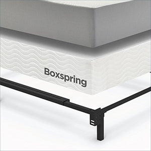ZINUS Compack Metal Bed Frame / 7 Inch Support Bed Frame for Box Spring and Mattress Set, Black, Queen