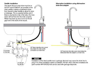 Watts Premier WP531417 RO Pure Plus Reverse Osmosis Filtration System with Top-Mount Twist Faucet, Brushed Nickel, Standard