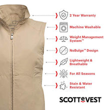 Load image into Gallery viewer, SCOTTeVEST Women's RFID Travel Vests with 18 Pockets - Utility Vest (BLK, M1)
