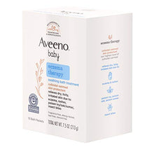 Load image into Gallery viewer, Aveeno Baby Eczema Therapy Soothing Bath Treatment for Relief of Dry, Itchy &amp; Irritated Skin, Made with Natural Colloidal Oatmeal, Fragrance-, Paraben-, Steroid- &amp; Tear-Free, 10 ct
