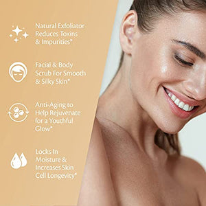 M3 Naturals Arabica Coffee Body Scrub with Collagen & Stem Cell - Exfoliating Body Scrubber & Face Cleanser - Fight Skin Care Appearance - Cellulite, Fine Line, Stretch Mark & Spider Veins 12 oz