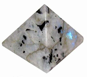 Energized Gemstones Pyramids Approx 1.75-2" Inches - Healing Gemstone Crystals - Lapis Crystal Quartz Green Jade Fluroite Iolite Pyrite Aventurine Amethyst Tourmaline Citrine (Moonstone)